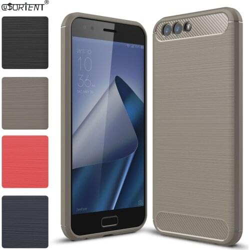 For ASUS ZenFone 4 ZE554KL Soft Silicone Bumper Case ZenFone4 Z01KD Z01KS Z01KDA ZE554 ZE 554 KL Carbon Fiber Phone Cover Funda