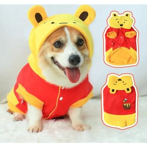 Bee Candy Dog Hoodie Coat And Jacket Winter Pet Warm Cat Cartoon Costumes For Puppy Animal Cute Apparel ropa de perro pequeño