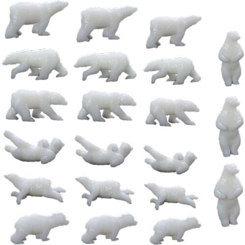 7 Shapes Silicone Mini Polar Bear Modeling Resin Mold Landspace Fillings Resin Jewelry Fillings Resin Casting Art Crafts