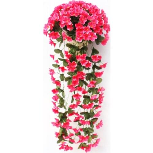 Artificial Flower Wisteria Hanging Basket Artificial Violet Wall Hanging Wedding Home Decoration Fake Flower