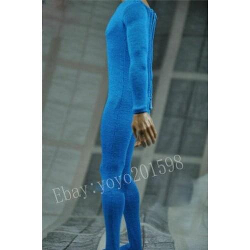 1/6 Scale Blue Jumpsuit Model for 12" Male Body Action Figure Doll