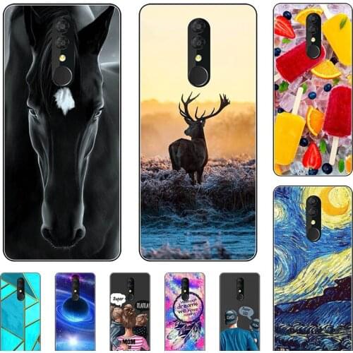 Fashion Bumper Cute Case For Alcatel 3L 2019 5039D 5034D Alcatel 3 2019 5053Y 5052 Case Soft Silicone Cat Horse Flower Cover