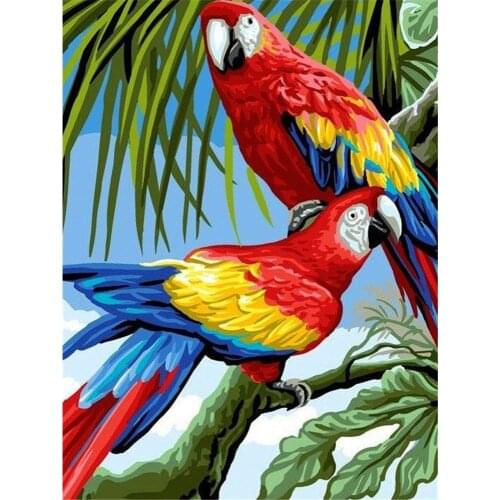 Bird Parrot Animal DIY 11CT Embroidery Cross Stitch Kits Craft Needlework Set Cotton Thread Printed Canvas Home Sell