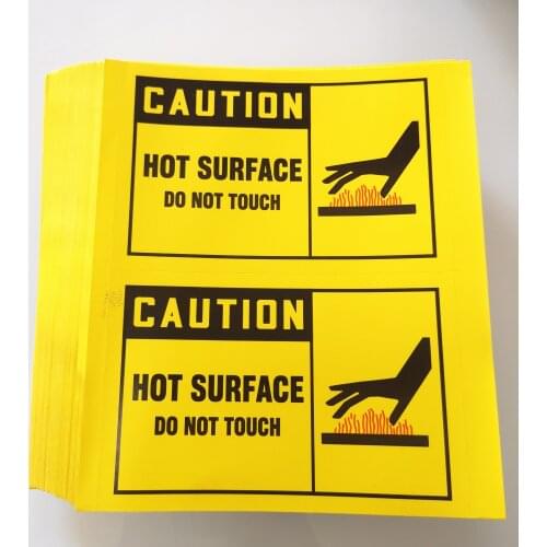 600pcs 114x76mm CAUTION HOT SURFACE DO NOT TOUCH self-adhesive paper lable sticker, Item No.CA11