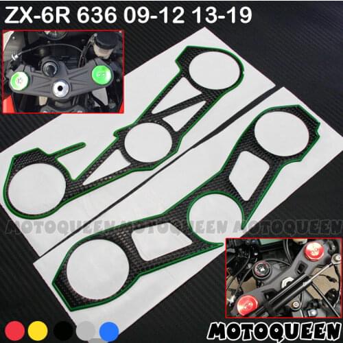 Decals Stickers Pad Triple Tree Top Clamp Upper Front End Waterproof for Kawasaki ZX-6R ZX6R 636 10 11 12 13 14 15 16 2009-2020