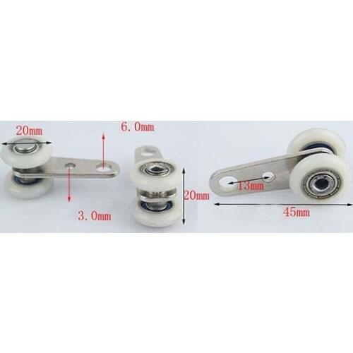 Wholesale 100 pcs Small roller bearing window roller parts hanging round small hanging wheel heavy curtain hanging round KF245-3