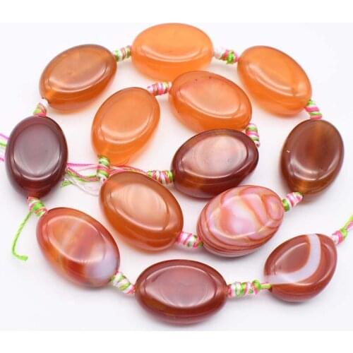 2 strands/lot 16X22-17x25mm Natural smooth Orange agate oval stone For DIY Necklace Jewelry Making Loose 15" Free Shipping