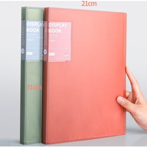 A4 File Organizer Folder Bag for Document 40 Pages Data Book Storage Paper Desk Organizer School Office Supplies Filing Products