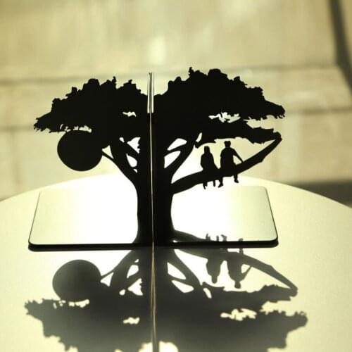 A pair Creative Metal Bookend Shelf Bookend Holder Office Supplies Home Decoration Book Stand