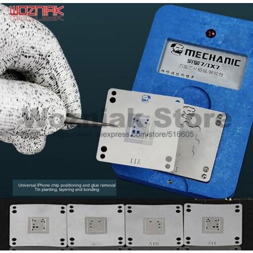 MECHANIC CPU NAND Chip planting heating platform for IPHONE BGA A8 A9 A10 A11 A12 Positioning steel net Repair Remove glue