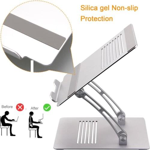 Besegad Adjustable Tablet Laptop Support Stand Bracket Holder for Apple Macbook Mac Book Pro Air 13 15.6 Lenovo Asus Dell iPad