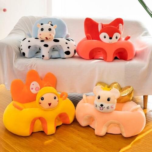 Cartoon Baby Sofa Support Seat Cover Chair Learning to Sit Nest Puff No Cotton Baby Sofa Support Seat Covers
