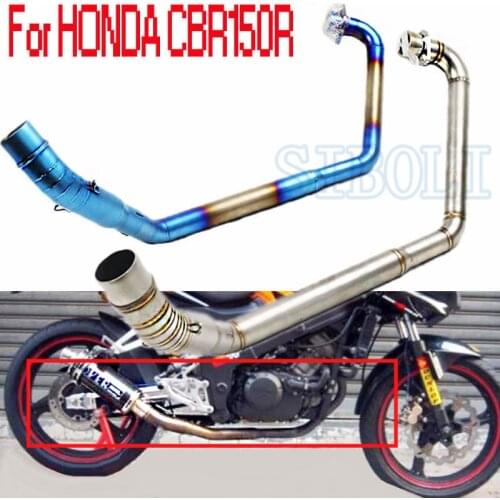 Slip On For Honda CBR150R cbr150 Modified Pipe Stainless Steel Header Tube Link Front Exhaust Pipe Systems Without Muffler