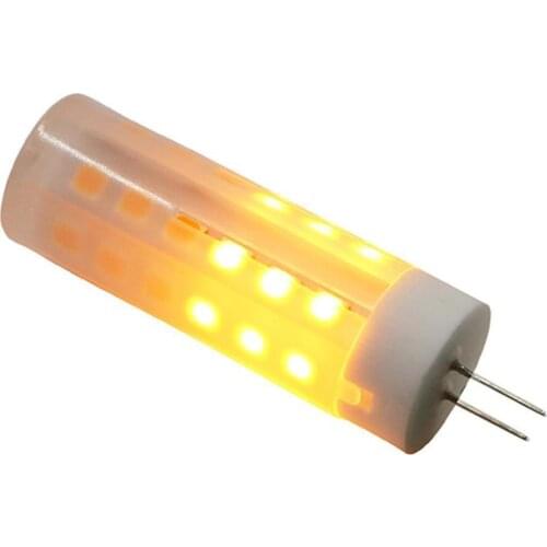 12v Led Fire Flame Bulb G4 Flickering Flame Effect Corn Light Dc 2w Emulation Fire Flicker Burning Decoration Lamp Corn Lamp