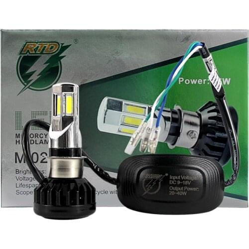 RTD Universal Type M02E Motorcycle LED Headlight Bulb 6 COB 6500K H4 HS1 BA20D P15D H6 3500LM 35W For Motorbike Xenon White