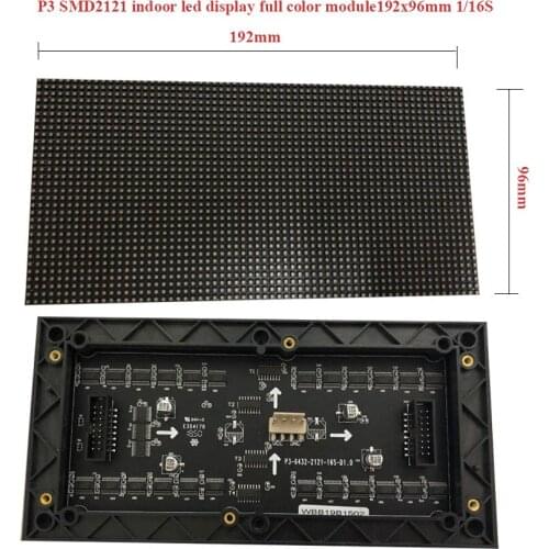 Indoor Module P3 SMD 192*96mm RGB pixel 64*32 1/16S Full Color LED Display Screens For Video Wall panels Rental Advertising