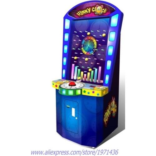 Funny Clock Amusement Equipment Redemption Tickets Coin Operated Game Machine