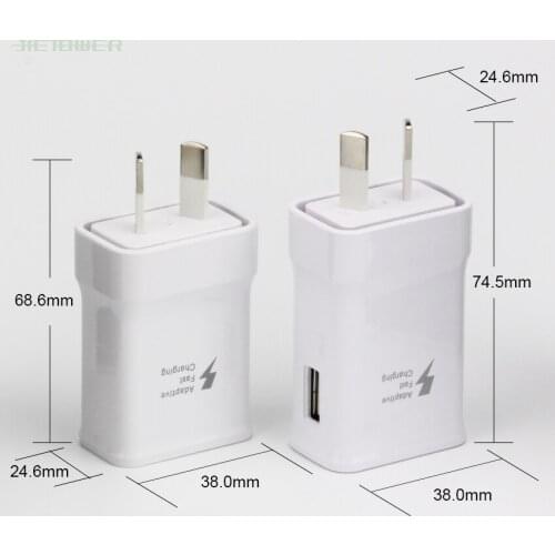 50pcs/lot New Zealand AU Plug True Fast Steady 9.0V 1.67A 5.0V 2.0A Charger for Samsung S6 Tablet PC Travel Desktop Wall Adapter