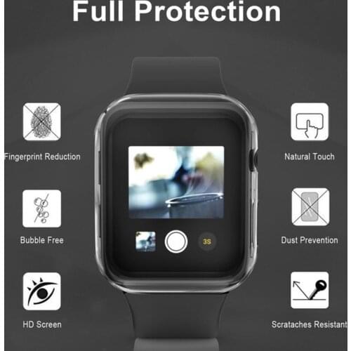 Watch Screen Protector Bubble Free Bubble Free PC Smart Watch Screen Protective Case for Watch 6/SE