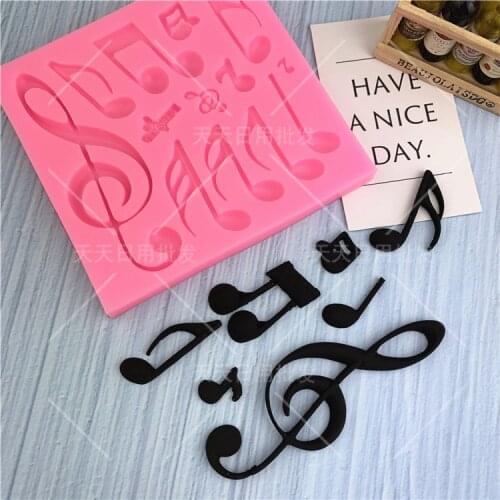 1Pcs Musical Note Silicone Fondant Cake Molds Chocolate Decorating Tools DIY Kitchen Baking Accessories Supplies