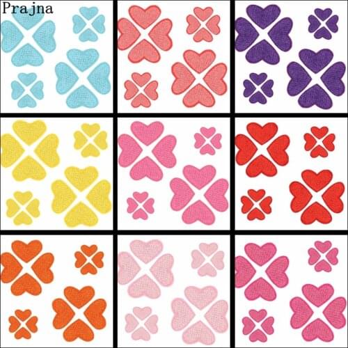 10 PCS Wholesale Love Heart Embroidered Patches On Kids Clothes DIY Cute Cartoon Applique Iron On Patches For Clothing Stickers