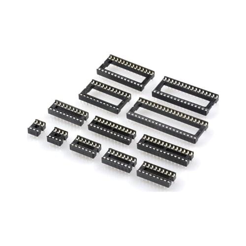 10PCS IC Sockets DIP6 DIP8 DIP14 DIP16 DIP18 DIP20 DIP28 DIP40 pins Connector DIP Socket 6 8 14 16 18 20 24 28 40 pin