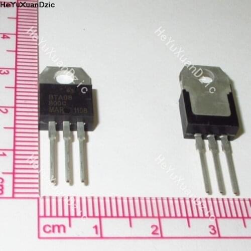 10Pcs/ lot BTA08-800CRG BTA08-800C BTA08-800 BTA08 Triacs 8 Amp 800 Volt TO-220 New Original Product