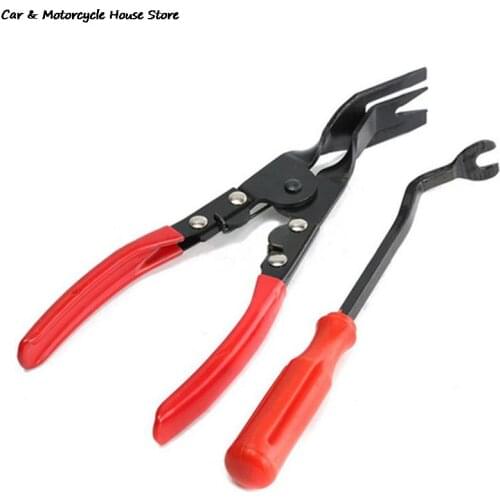 2Pcs Repair Tools Auto Car Door Trim Clip Removal Pliers Dash Panel Moulding Tool