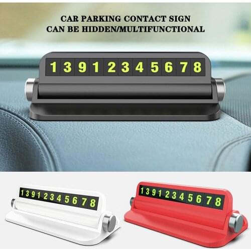 2020 New Luminous Car Temporary Parking Card Sticker Car Air Freshener Auto Phone Number Card Plate Car Aromatherapy Accessories