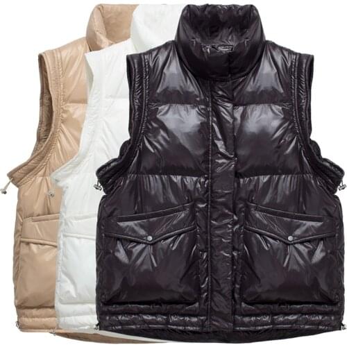 2021 Ultra Light Duck Down Vest Women Loose Gilet Sleeveless Autumn Winter Female Jacket Windproof LightWeight Warm Waistcoat