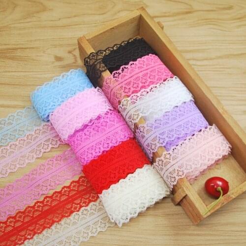 3cm Polyester Lace Trim Fabric Sewing Accessories Cloth Wedding Dress Decoration Ribbon Craft Supplies Multi Color 10yard L1658
