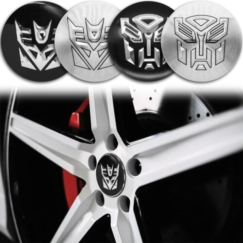 56mm Cool Autobots Logo Car Tire Wheel Center Hub Cap Sticker Emblem Cover Car Styling Decoration for BMW Audi