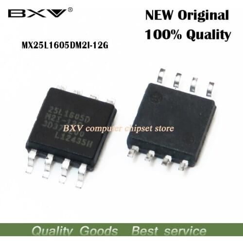 5PCS MX25L1605DM2I-12G 25L1605DM2I-12G 25L1605DM2I MX25L1605D MX25L1605 25L1605D SOP-8 SMD IC Chip