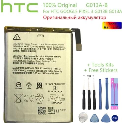 2915mAh G013A-B Battery For HTC GOOGLE PIXEL 3 G013B G013A Phone Latest Production High Quality Battery+Tracking Number
