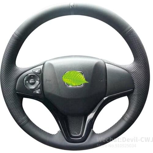 Alcantara for Honda Vezel Greiz XRV Everus VE1 hand-stitch steering wheel cover leather carbon fiber suede grip cover 2016 -2021