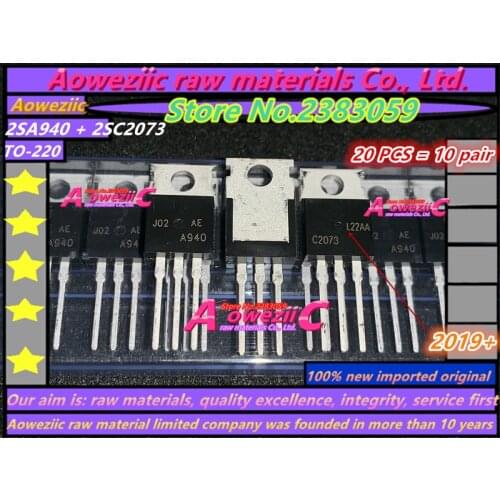 Aoweziic 2019+ 100% new imported original 2SC2073 2SA940 2SC2073 A940 C2073 TO-220 Audio power amplifier transistor (1 sets)