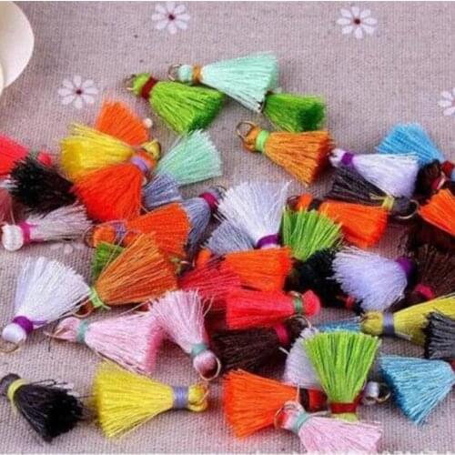 DIY 40pcs Multicolor Silk thread Tassel Jewelry clothes earring Accessories Tassel