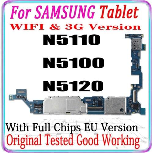 Free shipping Original For Samsung Galaxy Note 8.0 N5100 N5110 Motherboard Europe Version Unlocked mainboard with chips MB Plate