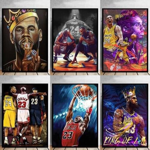 Basketball Star Canvas Painting Basketball Player Posters and Prints Wall Art Canvas Pictures Living Room Home Decor Cuadros