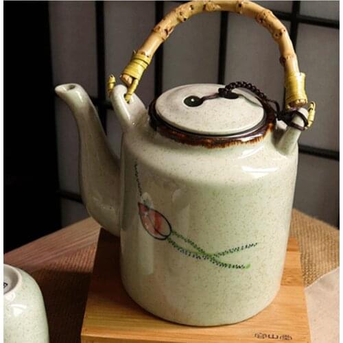 Japanese-style ceramic kettle cold kettle teapot cool kettle household large cool kettle large capacity set high temperature res
