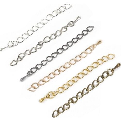 20pcs 10pcs Silver Gold Color Iron Extended Extension Tail Chain Connector for DIY Jewelry Making Findings Bracelet Necklace
