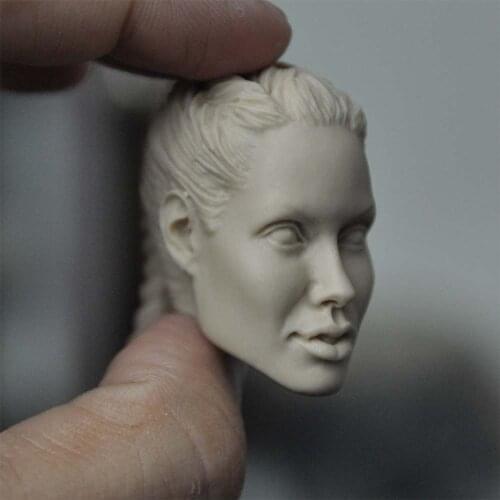 1/6 Scale Angelina Jolie Unpainted Head Models for 12''Figures Bodies