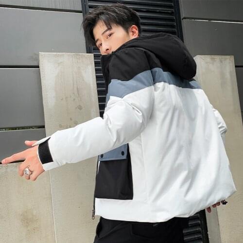 New Tooling Multi-pocket Hooded Cotton-padded Jacket Male Student Casual Bread Clothes Warm Autumn and Winter Hoodie Men Jacket