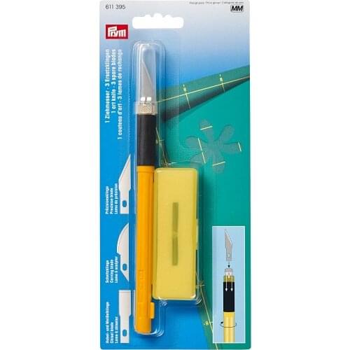 PRYM 611395 Art knife with 3 special blades ,611508/611512/611513 Professional Xact Tailors shears 8'' 21 cm Micro Serration