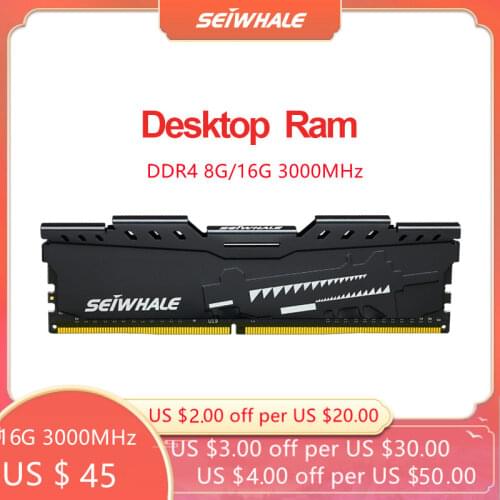 SEIWHALE Desktop Memory Memoria Rams Ddr4 8Gb 3000Mhz Dimm With Heat Sink Memory Ram