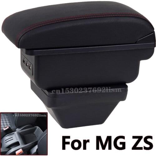 For MG ZS armrest box central Store content box car-styling decoration accessory With cup holder USB