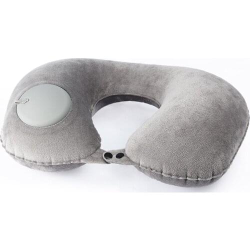 Portable U-Shape Travel Pillow Car Head Rest Air Face Cushion for Travel Office Nap Head Rest Support Neck Inflatable Pillow