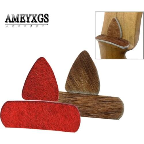 1set Recurve Bow Riser Arrow Rest Fur Material Stick Silent Plate Arrow Rest For Outdoor Sports Shooting Archery Accessories