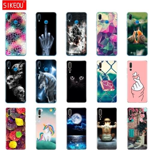 Silicone case For 5.84" Huawei P20 Lite huawei p20 pro phone for HUAWEI P 20 Coque back cover protective phone clear Cat flower