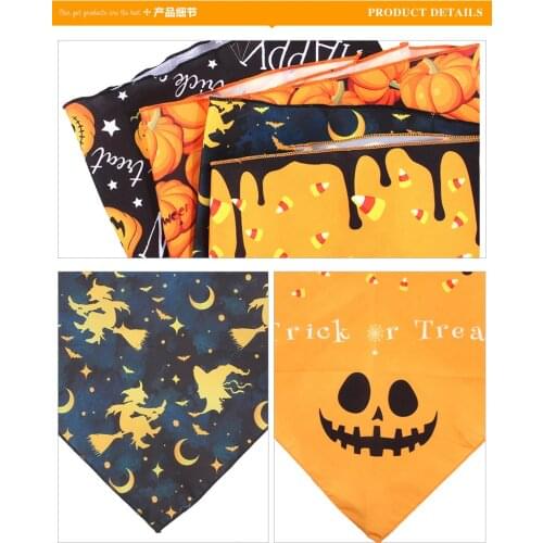 Pet Halloween Triangle Scarf Pet Saliva Towel Pet Collar Towel Pet Accessories